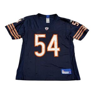 Chicago Bears Jersey Womens Medium Blue NFL Football Reebok Urlacher 54